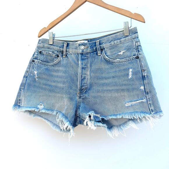 Agolde Parker Vintage Cut Off Jean Shorts Button Fly Encore Medium Wash 30 - Picture 2 of 7
